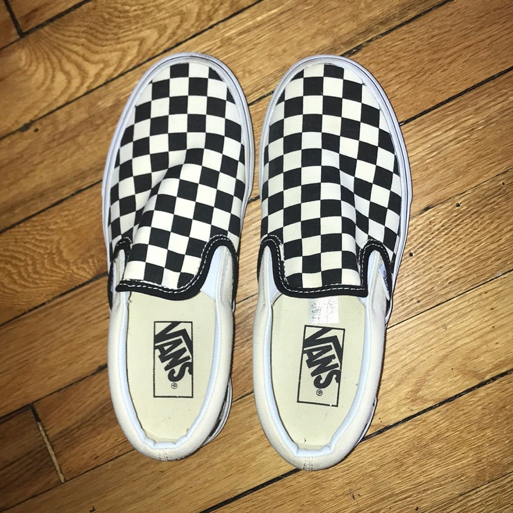 Authentic Slip on checkered vans